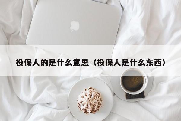 投保人的是什么意思（投保人是什么东西）
